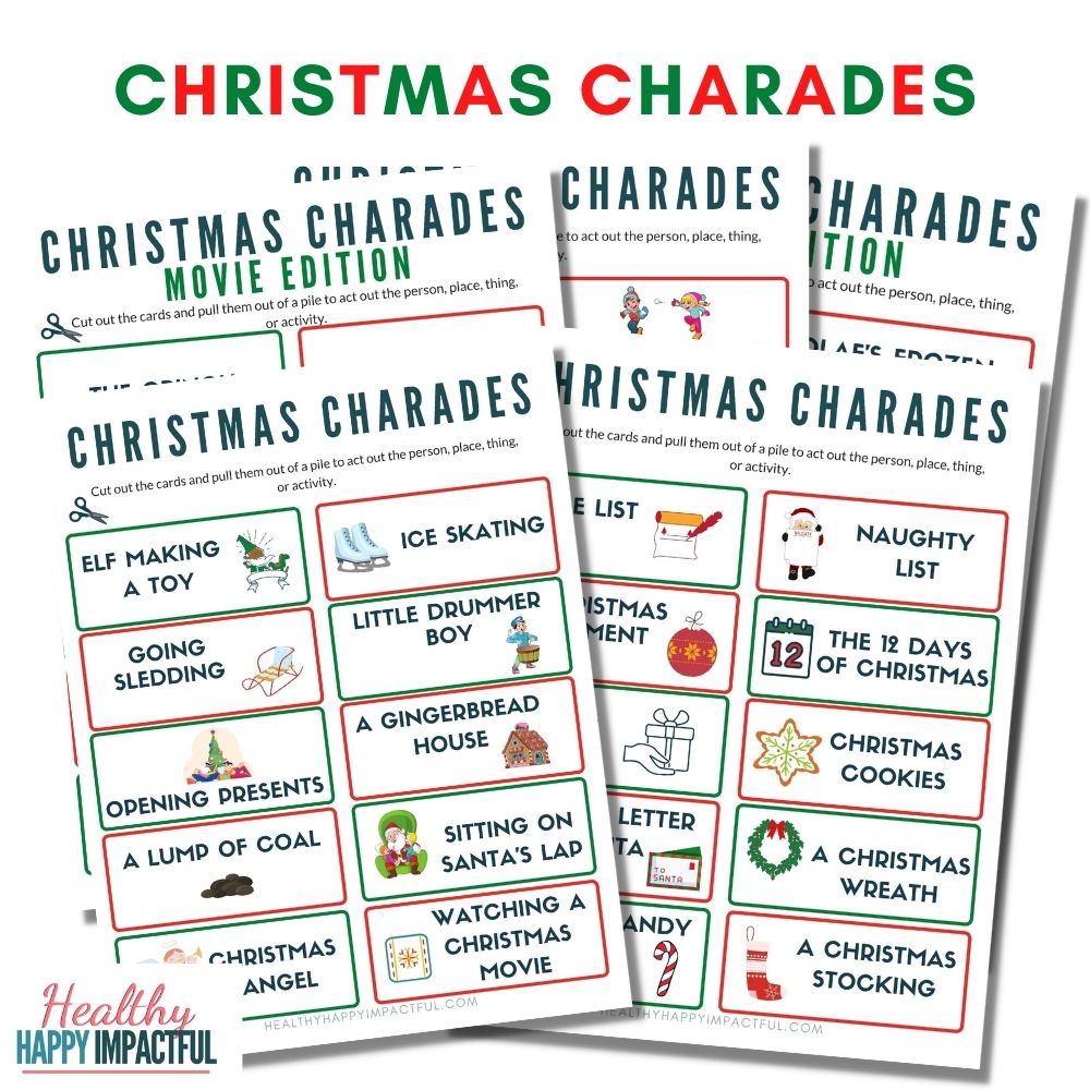 Christmas Charades Game | Christmas Party Games – Healthy Happy Impactful