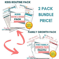 Kids Routine Pack & Family Growth Pack BUNDLE Healthy Happy Impactful®