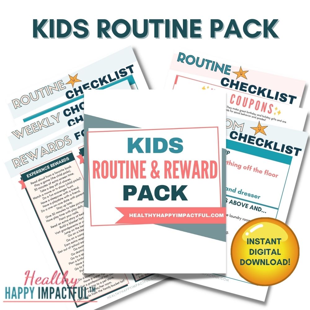 Kids Routine Pack & Family Growth Pack BUNDLE Healthy Happy Impactful®