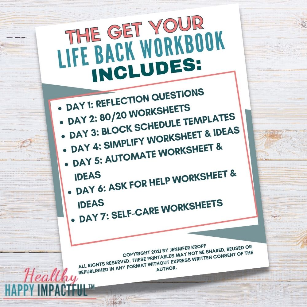 7 Day Get Your Life Back Challenge
