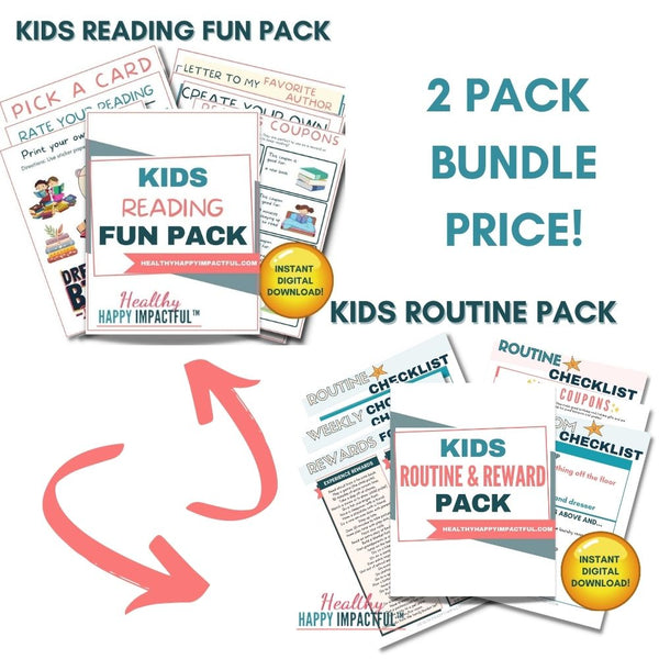 Kids Reading Fun Pack & Routine Pack BUNDLE Healthy Happy Impactful®