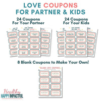 Love Coupons for Your Partner | Love Coupons for Kids Healthy Happy Impactful®