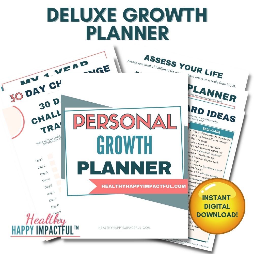 Personal Growth Planner | Goal Setting | Personal Development Workbook Healthy Happy Impactful®