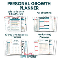 Personal Growth Planner | Goal Setting | Personal Development Workbook Healthy Happy Impactful®
