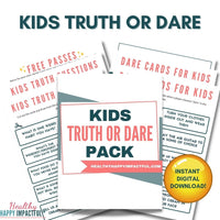 Fun Truth or Dare Game for Kids & Family Healthy Happy Impactful™