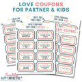 Love Coupons for Your Partner | Love Coupons for Kids Healthy Happy Impactful®